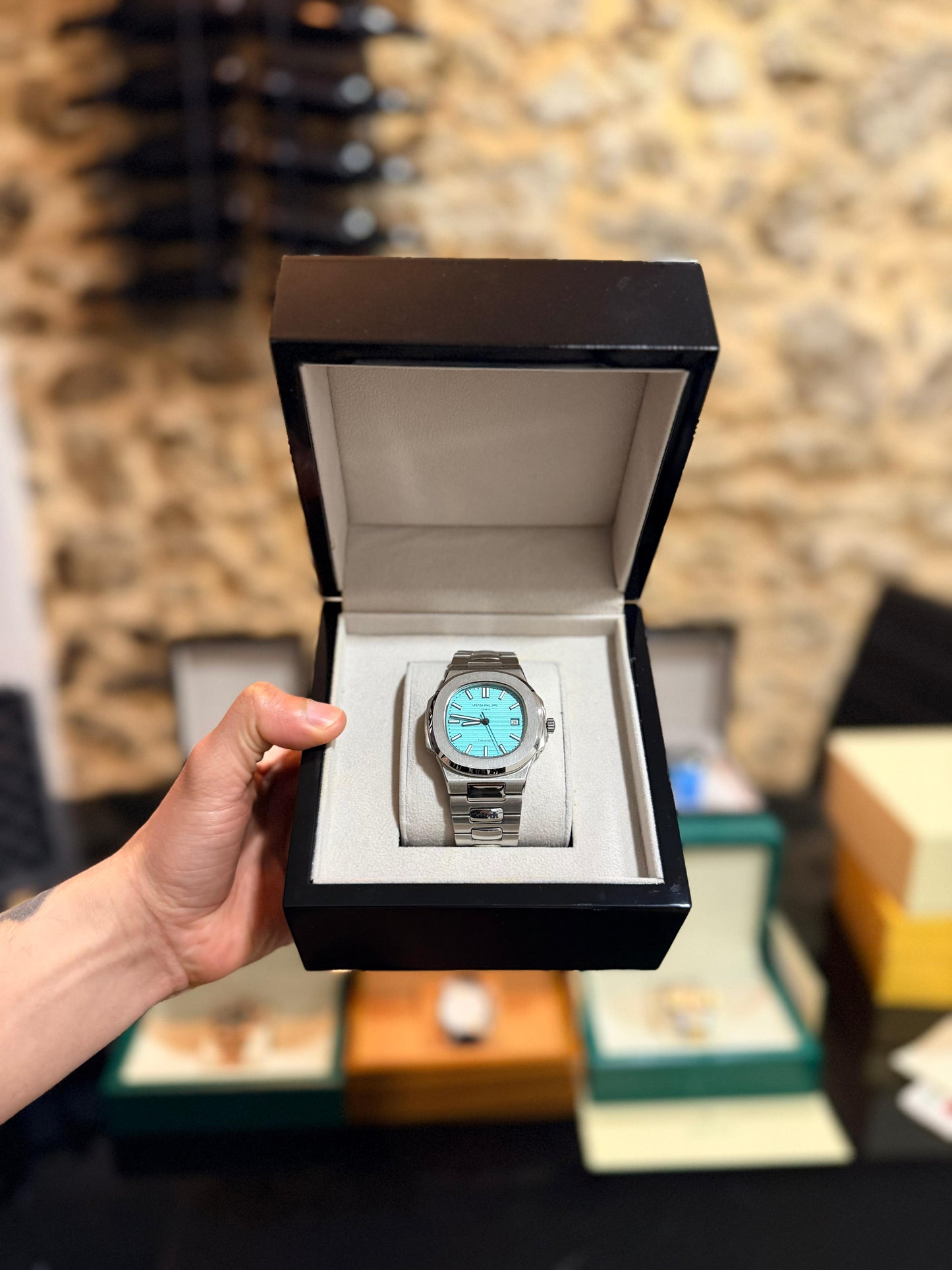 Patek Philippe Nautilus azul Tiffany