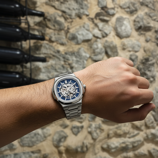 LONGLUX Skeleton Tourbillon Automatic Mechanical Watch - Premium Casual Timepiece