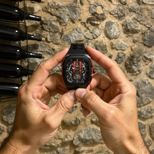 V12 Motor Luxury Watch - Red Edition