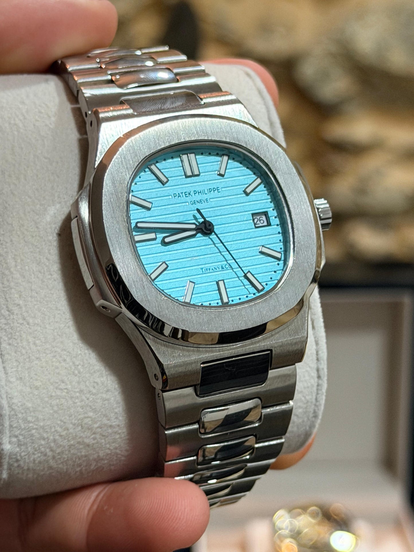 Patek Philippe Nautilus azul Tiffany