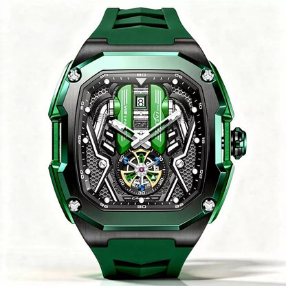 V12 Motor Luxury Watch - Green Edition