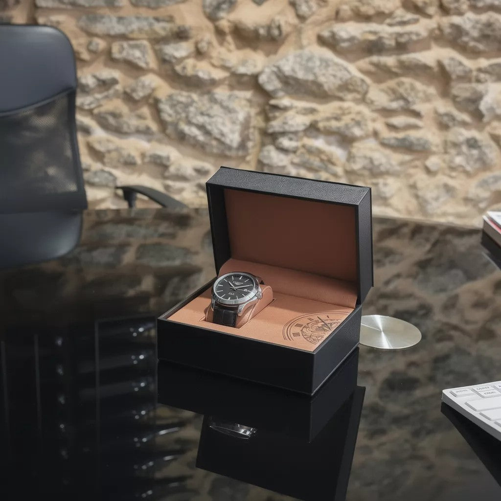 LONGLUX Relógio Automático Masculino Business - Pulseira Couro Calendário À Prova D'Água