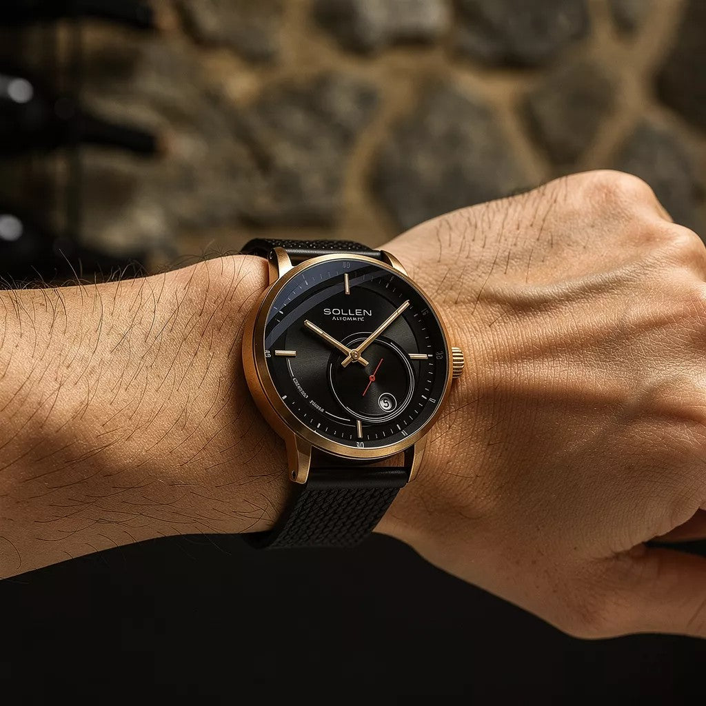 SOLLEN  - Dourado Mecânico Automático Luminoso Premium