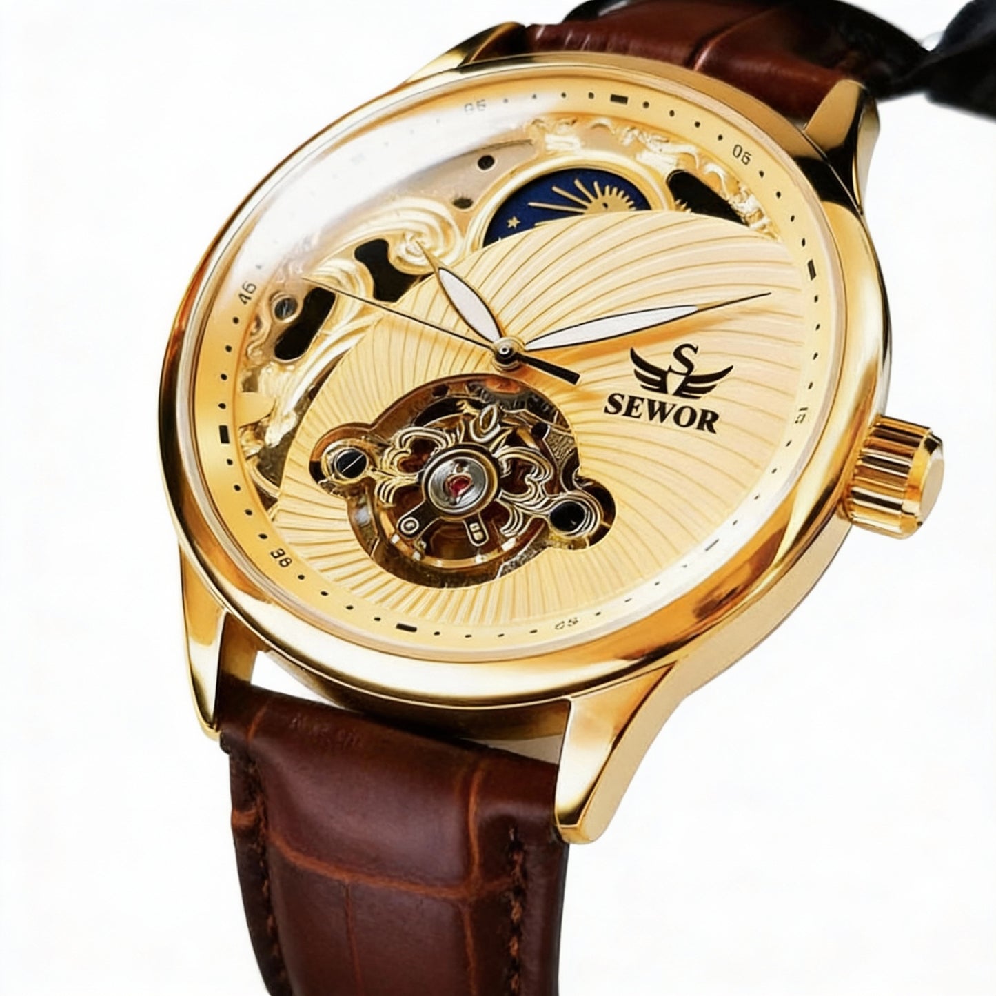 FENSIR Tourbillon Relógio Mecânico Automático Premium